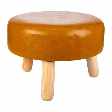 Tabouret Alexandra House Living Jaune Polyuréthane Bois MDF 40 x 29 x