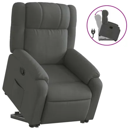 Fauteuil inclinable Gris foncé Tissu 2