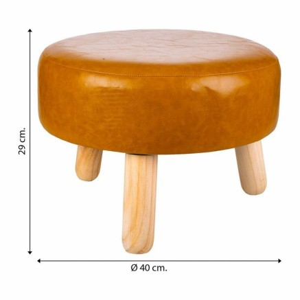 Tabouret Alexandra House Living Jaune Polyuréthane Bois MDF 40 x 29 x 2