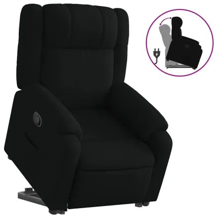 Fauteuil inclinable noir tissu 2