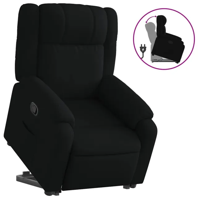 Fauteuil inclinable noir tissu