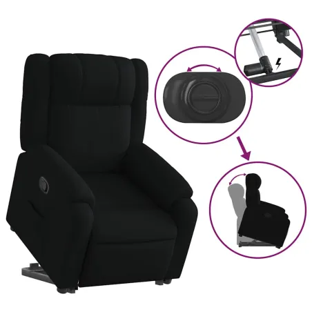 Fauteuil inclinable noir tissu