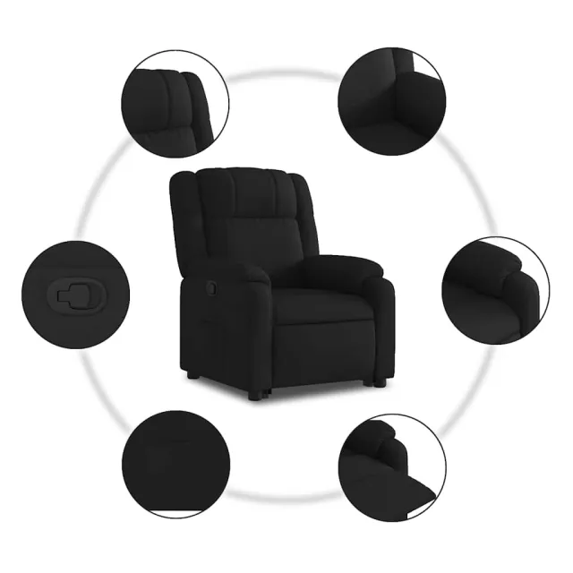 Fauteuil inclinable noir tissu