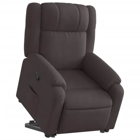 Fauteuil inclinable marron foncé tissu