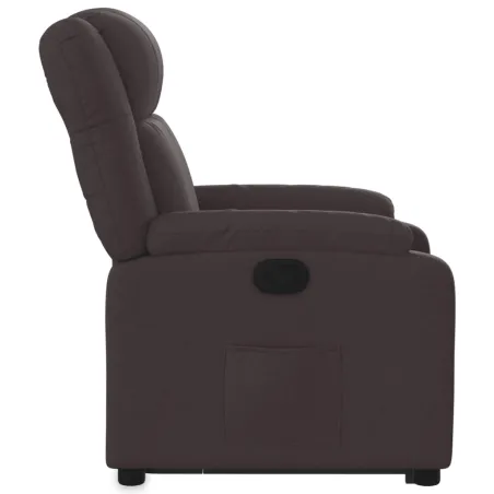 Fauteuil inclinable marron foncé tissu