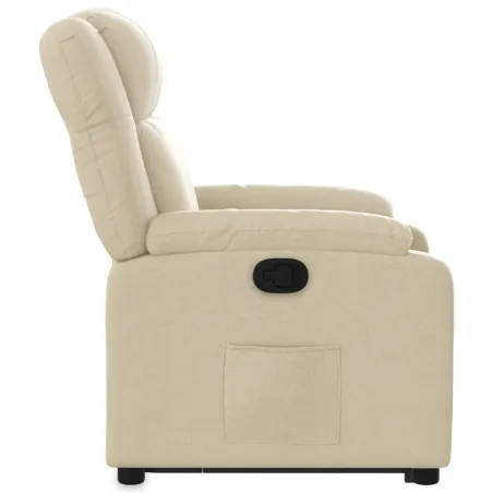 Fauteuil inclinable Crème Tissu