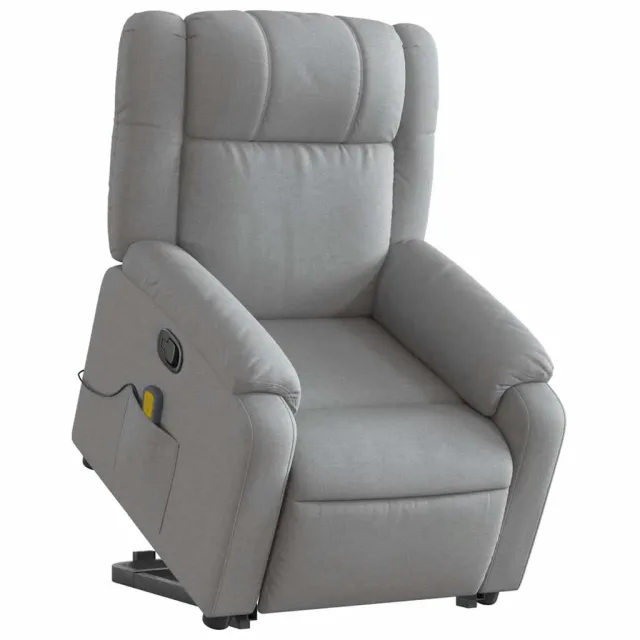 Fauteuil de massage inclinable Gris clair Tissu