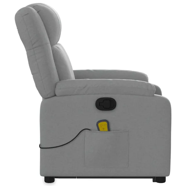 Fauteuil de massage inclinable Gris clair Tissu