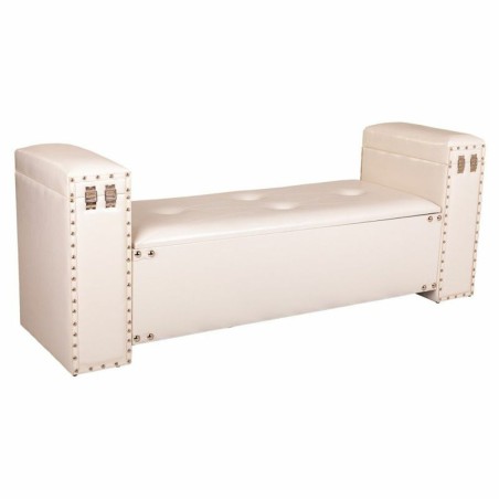 Bench Alexandra House Living White Polyurethane MDF Wood 40 x 52 x 130