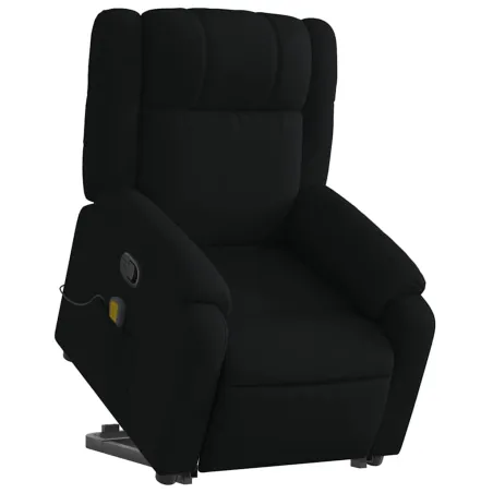 Fauteuil de massage inclinable Noir Tissu