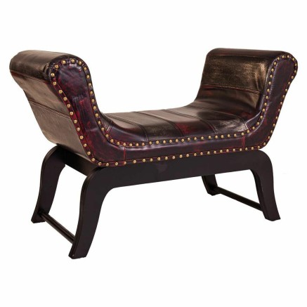Hocker Alexandra House Living Braun Polyurethan Holz MDF 40 x 65 x 90