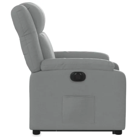 Fauteuil inclinable électrique gris clair tissu