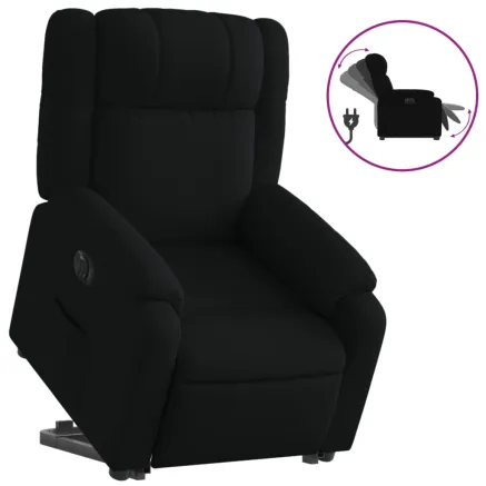 Fauteuil inclinable électrique noir tissu 2