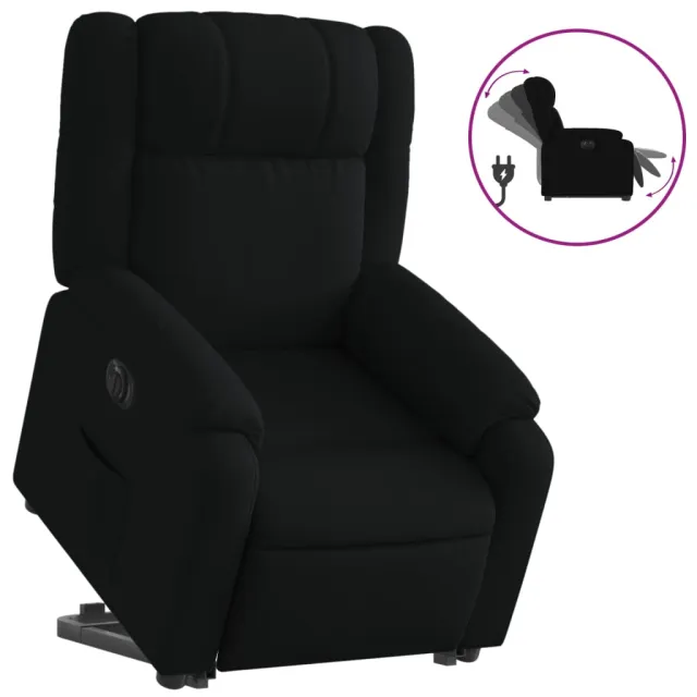 Fauteuil inclinable électrique noir tissu