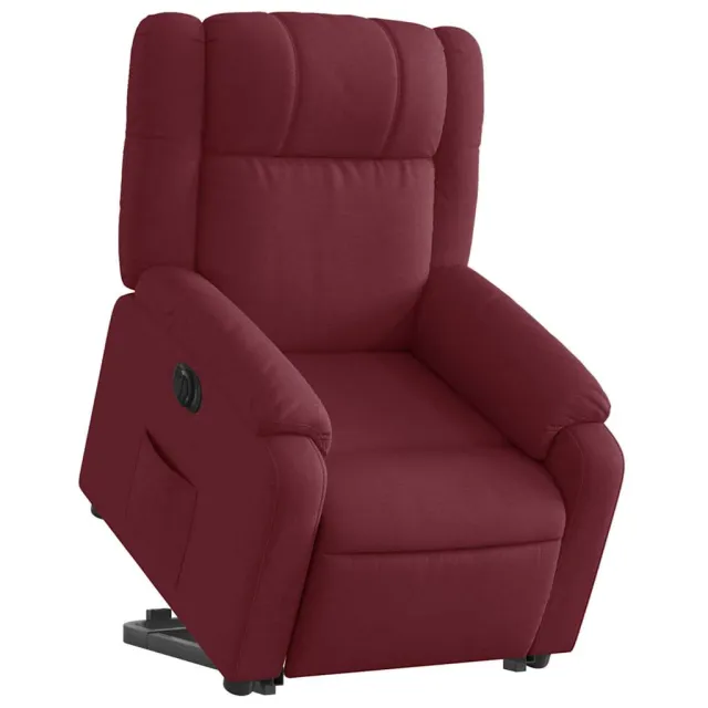 Fauteuil inclinable électrique rouge bordeaux tissu