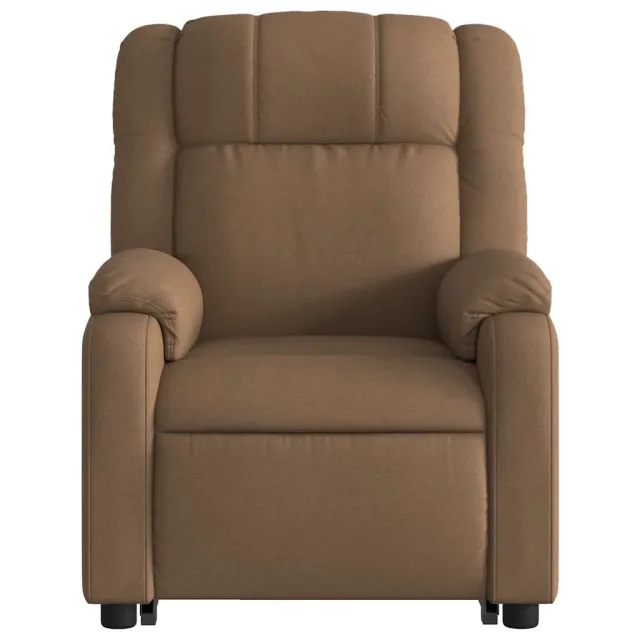 Fauteuil inclinable électrique marron tissu