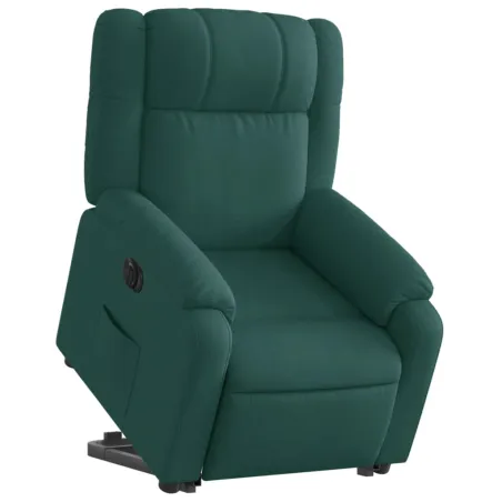 Fauteuil inclinable électrique vert foncé tissu