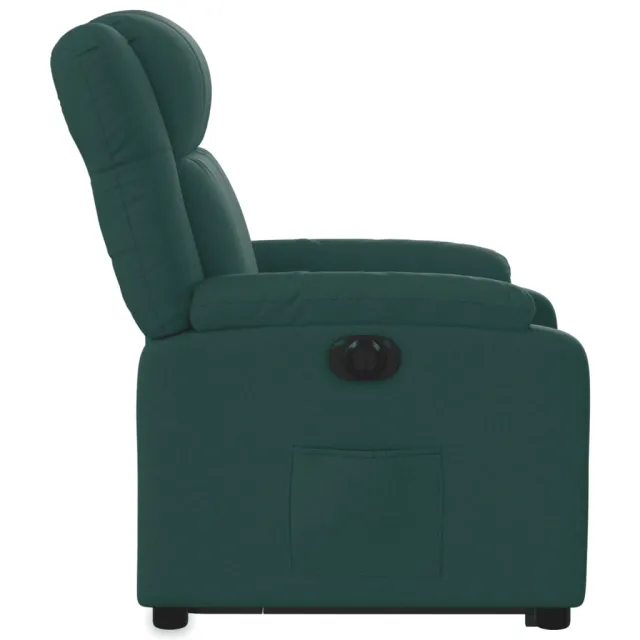 Fauteuil inclinable électrique vert foncé tissu