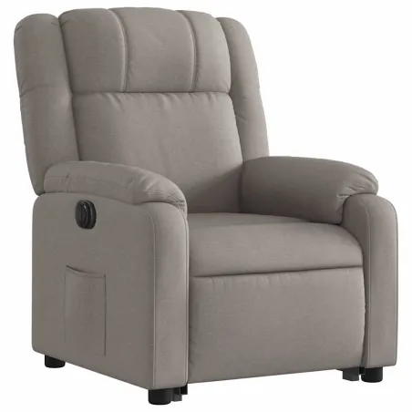 Fauteuil inclinable électrique taupe tissu