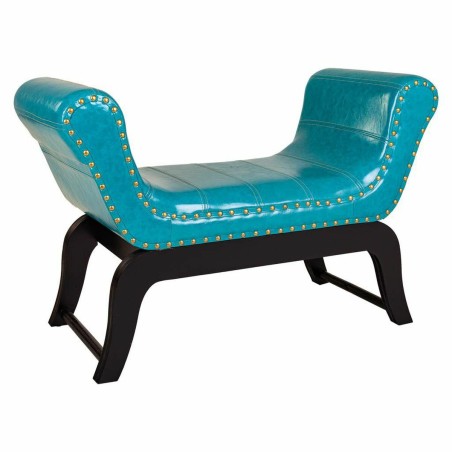 Bench Alexandra House Living Blue Polyurethane MDF Wood 40 x 65 x 90 c