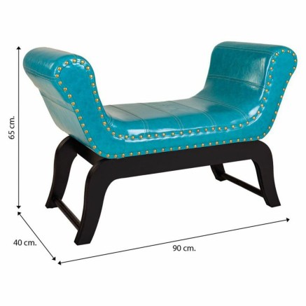 Banquette Alexandra House Living Bleu Polyuréthane Bois MDF 40 x 65 x 2