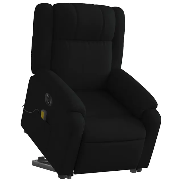 Fauteuil inclinable de massage électrique Noir Tissu