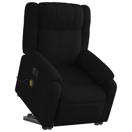 Fauteuil inclinable de massage électrique Noir Tissu