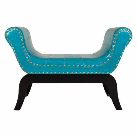Bench Alexandra House Living Blue Polyurethane MDF Wood 40 x 65 x 90 c