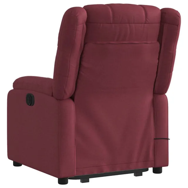 Fauteuil inclinable de massage électrique Rouge bordeaux Tissu