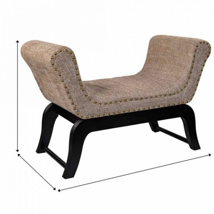 Hocker Alexandra House Living Creme Polyurethan Holz MDF 40 x 65 x 90 2