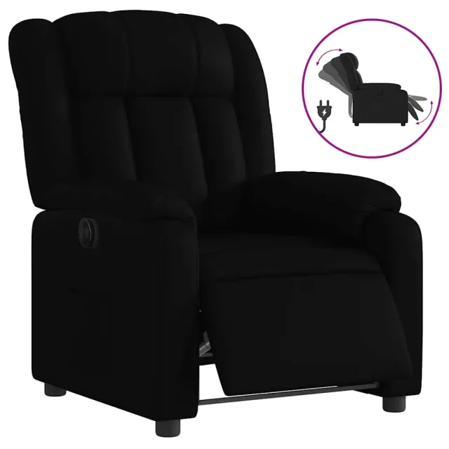 Fauteuil inclinable électrique Noir Similicuir