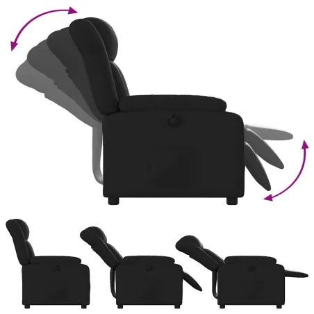 Fauteuil inclinable électrique Noir Similicuir