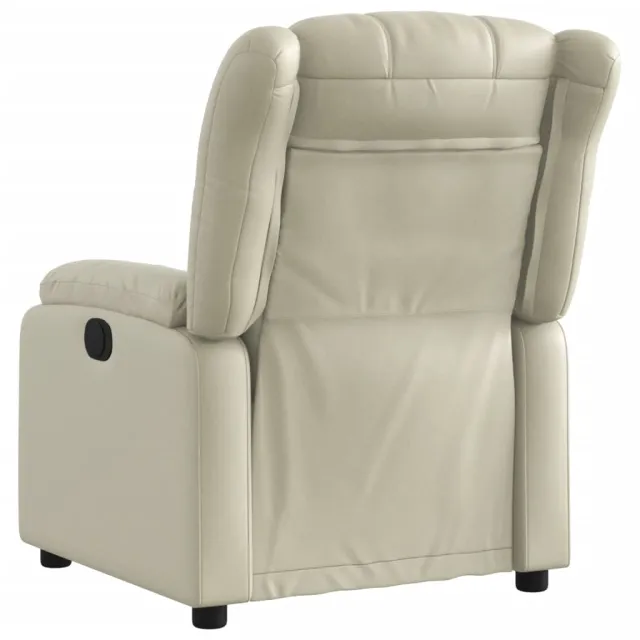 Fauteuil inclinable électrique Crème Similicuir