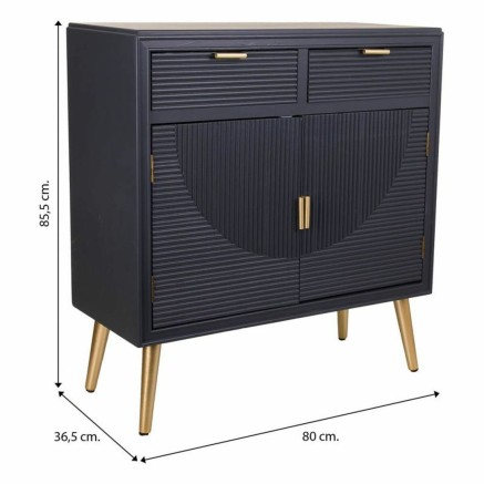 Hall Table with Drawers Alexandra House Living Grey Golden 36 x 85 x 8 2