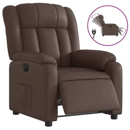 Fauteuil inclinable électrique Marron Similicuir