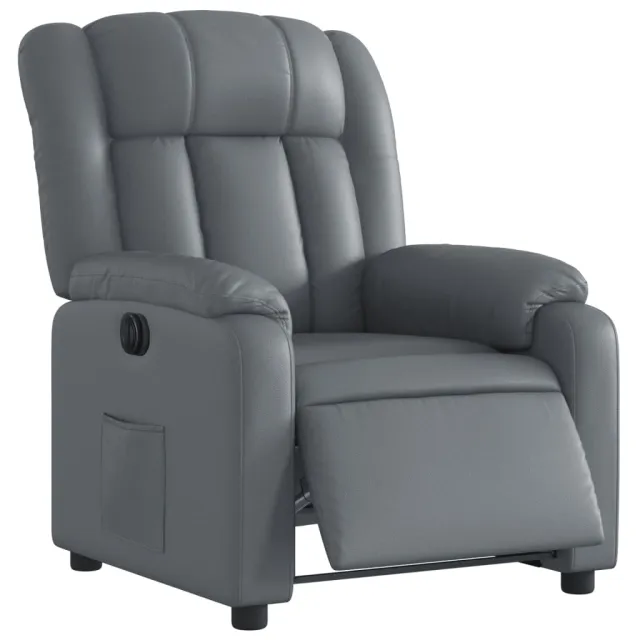 Fauteuil inclinable électrique Gris Similicuir