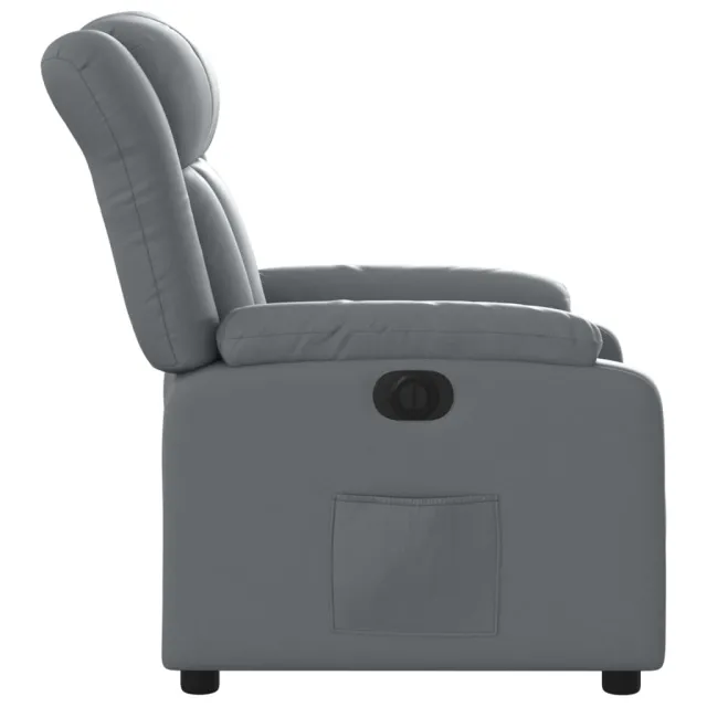Fauteuil inclinable électrique Gris Similicuir