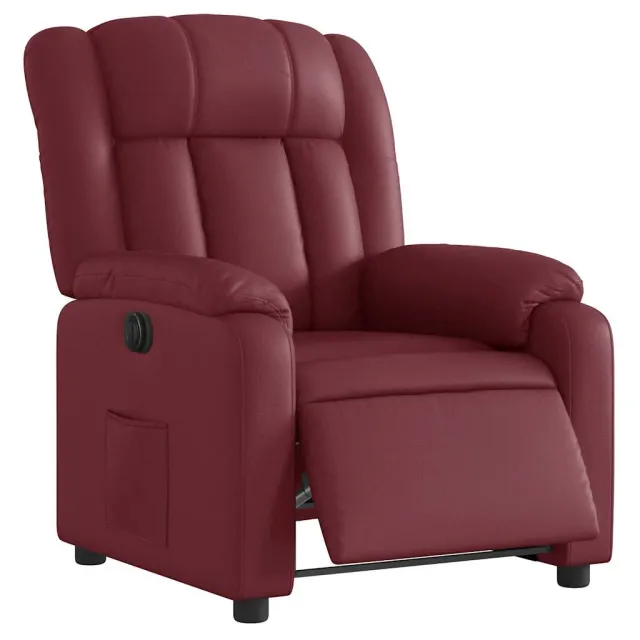 Fauteuil inclinable électrique Rouge bordeaux Similicuir