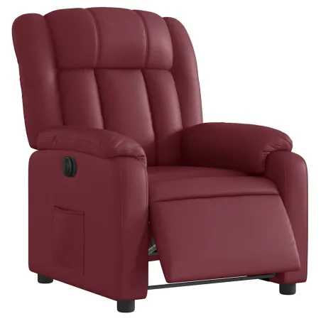 Fauteuil inclinable électrique Rouge bordeaux Similicuir