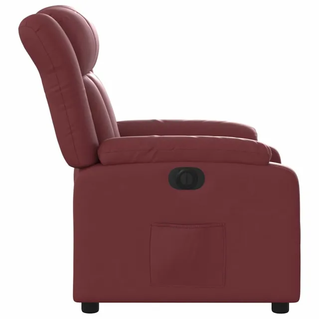 Fauteuil inclinable électrique Rouge bordeaux Similicuir