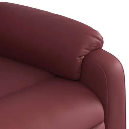Fauteuil inclinable électrique Rouge bordeaux Similicuir