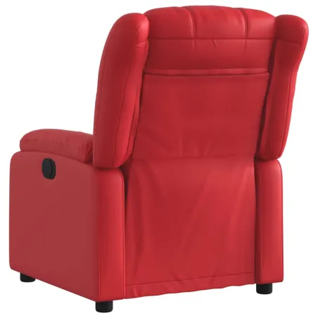Fauteuil inclinable électrique Rouge Similicuir