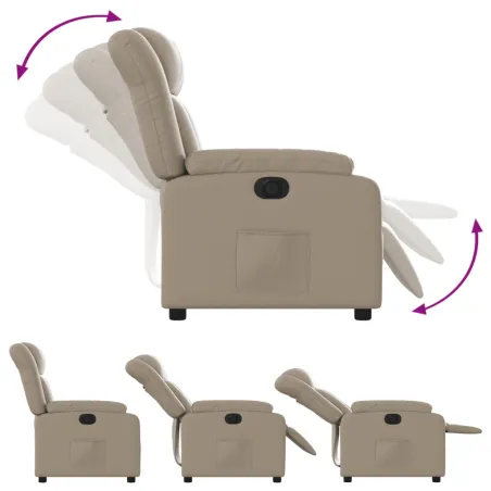 Fauteuil inclinable électrique Cappuccino Similicuir