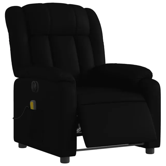 Fauteuil de massage inclinable électrique noir similicuir
