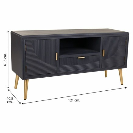 Aparador Alexandra House Living Dorado Gris oscuro 40 x 61 x 121 cm 2
