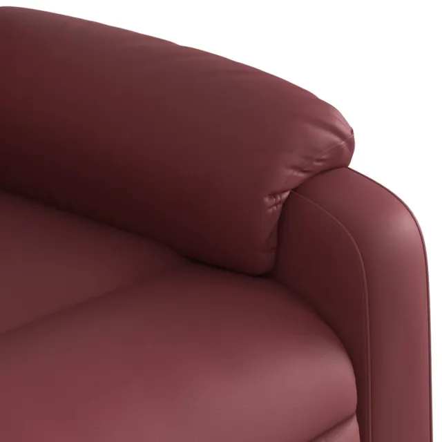 Fauteuil de massage inclinable électrique rouge bordeaux