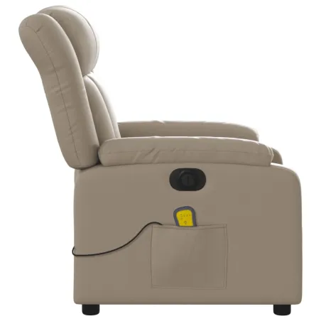 Fauteuil de massage inclinable électrique cappuccino similicuir