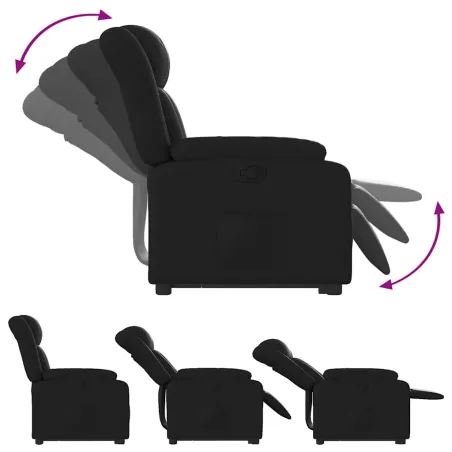 Fauteuil inclinable Noir Similicuir