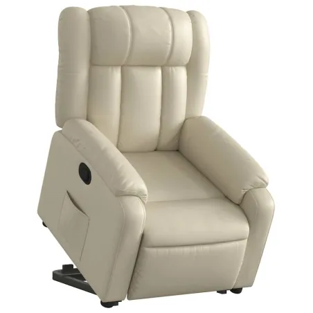 Fauteuil inclinable Crème Similicuir