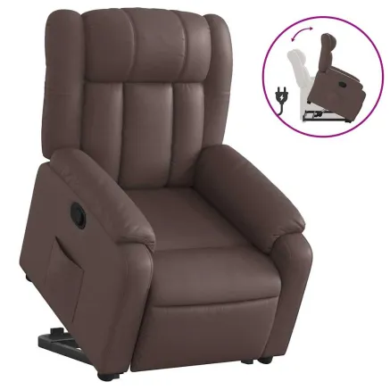 Fauteuil inclinable marron similicuir 2